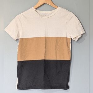 4/$10 ✨ H&M Men’s Colorblock Crew Neck T-Shirt - White, Tan & Black
